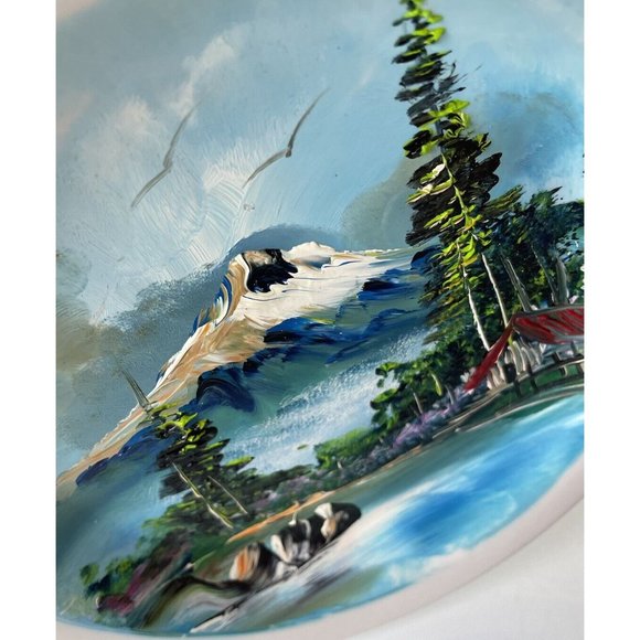 Hand Painted Mountain Scene Plate, Santa Anita Mexico, Home Decor, 6.5” - Picture 10 of 12